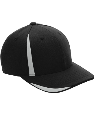 Team 365 ATB102 by Flexfit Adult Pro-Formance Fron in Black/ sp silver