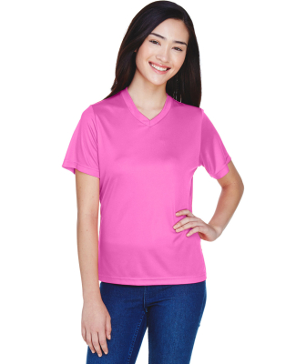 Team 365 TT11W Ladies' Zone Performance T-Shirt in Sp charity pink