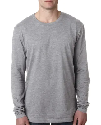 Next Level 3601 Men's Long Sleeve Crew in Heather gray