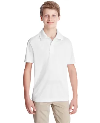 Core 365 TT51Y Youth Zone Performance Polo WHITE