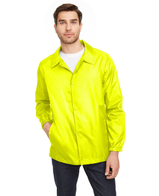Team 365 TT75 Adult Zone Protect Coaches Jacket in Safety yellow