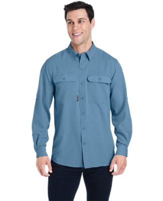 DRI DUCK 4441 Men's Crossroad Woven Shirt in Slate blue