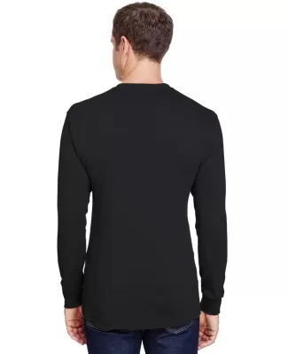 Hanes W120 Adult Workwear Long-Sleeve Pocket T-Shi in Black