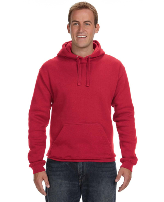 J America 8824 Adult Premium Fleece Pullover Hoode in Red