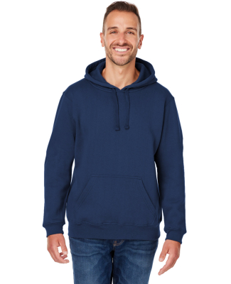 J America 8824 Adult Premium Fleece Pullover Hoode in True navy