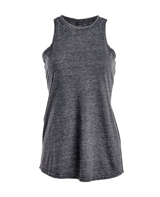 J America 8117 Ladies' Zen Jersey Tank in Dark smoke