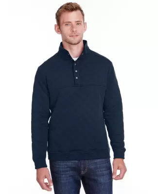 J America 8890 Adult Quilted Snap Pullover NAVY