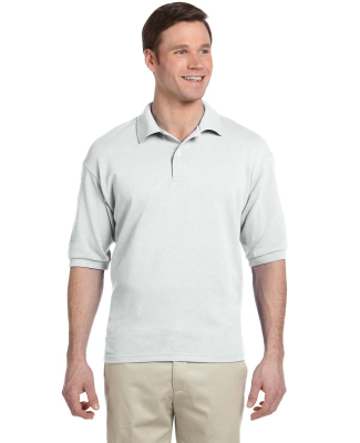 Jerzees 438 5.9 oz., 50/50 Piqué Polo with SpotSh WHITE