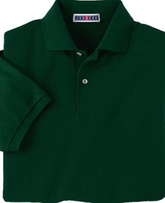 Jerzees 438 5.9 oz., 50/50 Piqué Polo with SpotSh FOREST GREEN