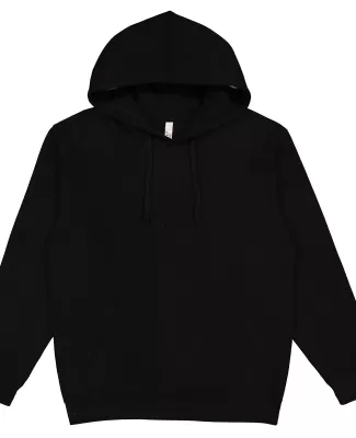 LA T 201Z Adult Pullover Fleece Hoodie BLACK