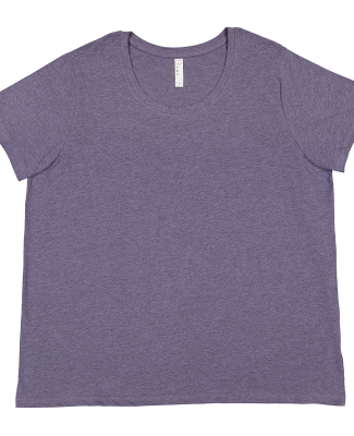 LA T 3816 Ladies' Curvy Fine Jersey T-Shirt in Wisteria blckout