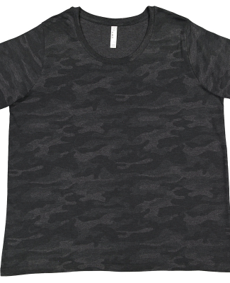 LA T 3816 Ladies' Curvy Fine Jersey T-Shirt in Storm camo