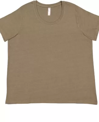 LA T 3816 Ladies' Curvy Fine Jersey T-Shirt VNT MILITARY GRN