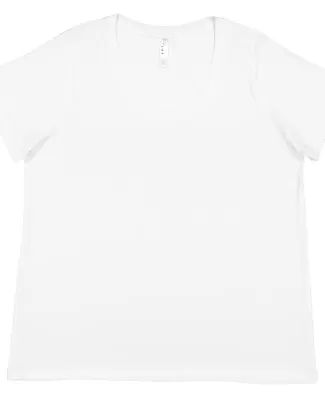 LA T 3816 Ladies' Curvy Fine Jersey T-Shirt BLENDED WHITE