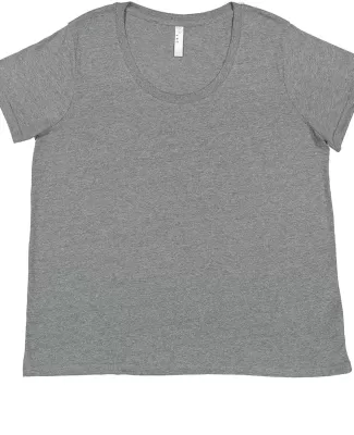 LA T 3816 Ladies' Curvy Fine Jersey T-Shirt GRANITE HEATHER