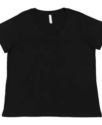 LA T 3816 Ladies' Curvy Fine Jersey T-Shirt BLENDED BLACK