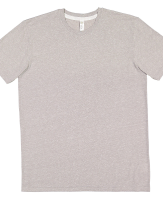 LA T 6991 Men's Harborside Melange Jersey T-Shirt in Gray melange