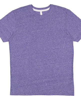 LA T 6991 Men's Harborside Melange Jersey T-Shirt in Purple melange