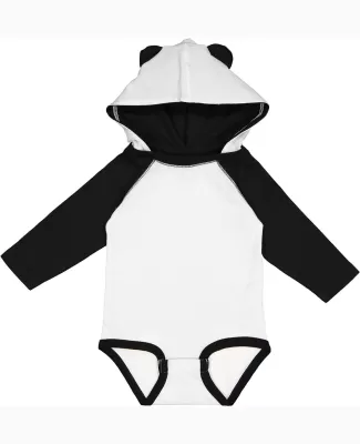 Rabbit Skins 4418 Infant Long Sleeve Fine Jersey B in White/ black