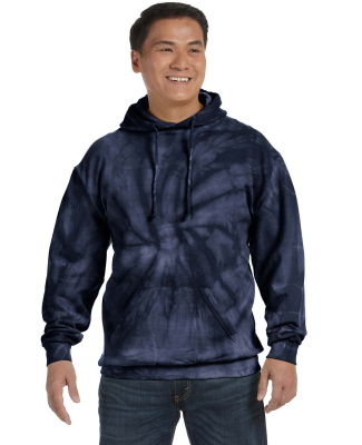 Tie-Dye CD877 Adult 8.5 oz. d Pullover Hood in Spider navy