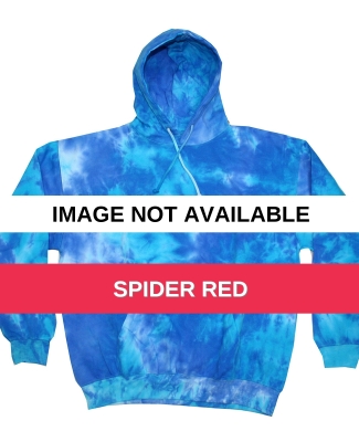 Tie-Dye CD877 Adult 8.5 oz. d Pullover Hood SPIDER RED
