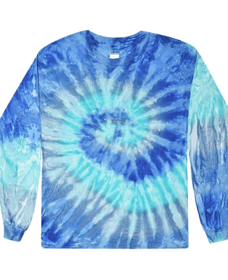 Tie-Dye CD2000Y Youth Long-Sleeve Tee in Blue jerry