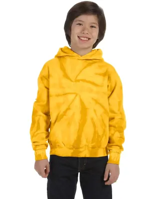 Tie-Dye CD877Y Youth 8.5 oz. d Pullover Hooded Swe SPIDER GOLD