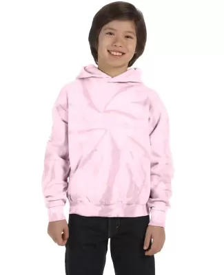 Tie-Dye CD877Y Youth 8.5 oz. d Pullover Hooded Swe SPIDER PINK