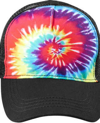 Tie-Dye CD9200 Adult Trucker Hat in Reactive rainbow