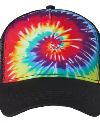 Tie-Dye CD9200 Adult Trucker Hat REACTIVE RAINBOW