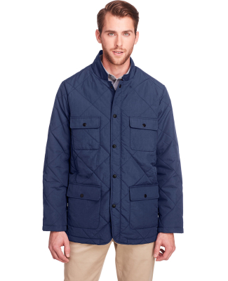 UltraClub UC708 Men's Dawson Quilted Hacking Jacke in Navy