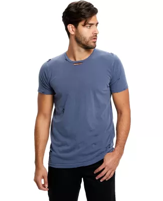 US Blanks US5524G Unisex Pigment-Dyed Destroyed T- in Pigment navy