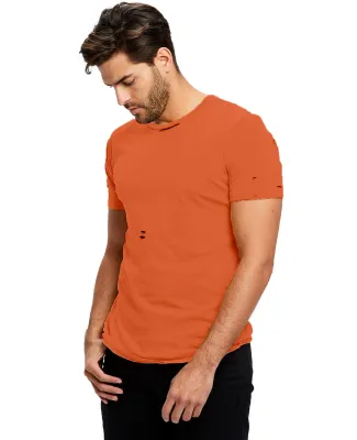 US Blanks US5524G Unisex Pigment-Dyed Destroyed T- in Pigment coral