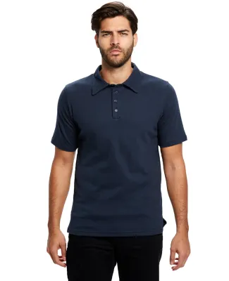 US Blanks US5580 Men's Jersey Interlock Polo T-Shi in Navy blue