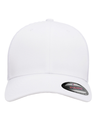 Yupoong-Flex Fit 6511 Adult 6-Panel Trucker Cap in White