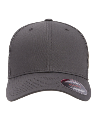 Yupoong-Flex Fit 6511 Adult 6-Panel Trucker Cap in Charcoal