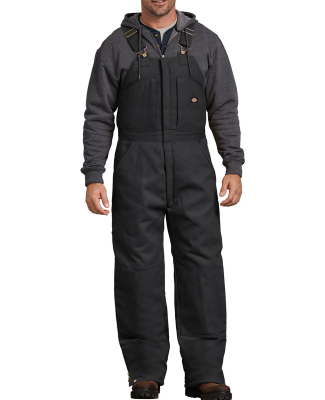 Dickies TB839 Unisex Duck Insulated Bib Overall in Black _2xl