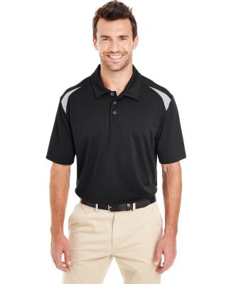 Dickies LS66 Men's 6 Oz. Performance Team Polo in Black/ smoke