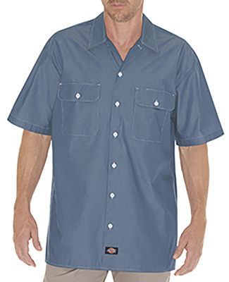 Dickies WS509 Unisex Relaxed Fit Short-Sleeve Chambray Shirt Catalog