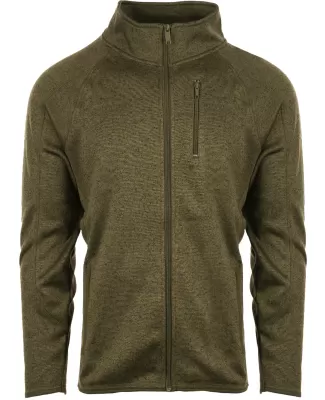 Burnside Clothing 3901 Men's Sweater Knit Jacket in Military green