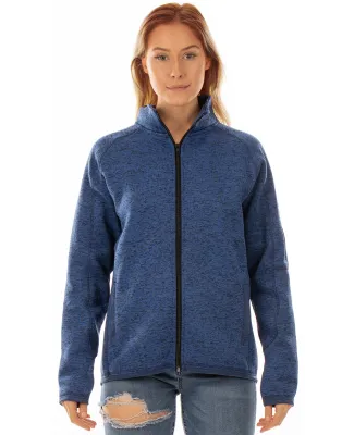 Burnside Clothing 5901 Ladies' Sweater Knit Jacket in Heather navy