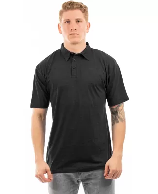 Burnside Clothing 0800 Men's Fader Jersey Polo in Heather charcoal
