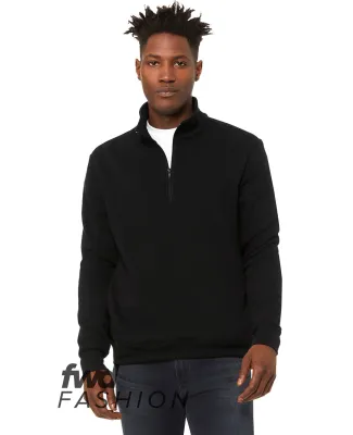 Bella + Canvas 3740 FWD Fashion Unisex Quarter Zip in Black