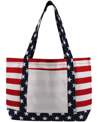 Liberty Bags OAD5052 OAD Americana Boat Tote in Red/ white/ blue