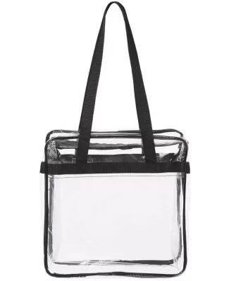 Liberty Bags OAD5005 OAD Clear Tote w/ Zippered To BLACK