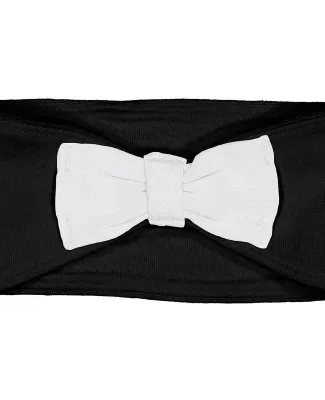 Rabbit Skins 4454 Infant Bow Tie Headband in Black/ white