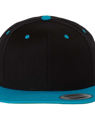 Yupoong-Flex Fit 6089M Adult 6-Panel Structured Fl BLACK/ TEAL