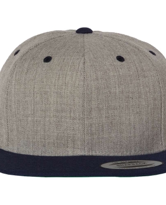Yupoong-Flex Fit 6089M Adult 6-Panel Structured Fl HEATHER/ NAVY