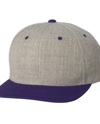 Yupoong-Flex Fit 6089M Adult 6-Panel Structured Fl HEATHER/ PURPLE