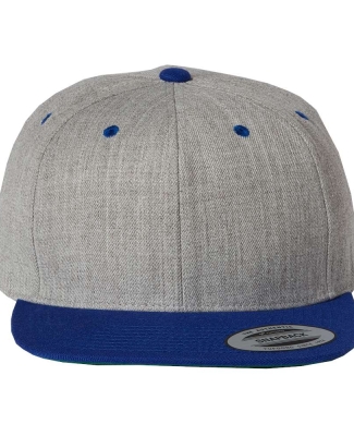 Yupoong-Flex Fit 6089M Adult 6-Panel Structured Fl HEATHER/ ROYAL